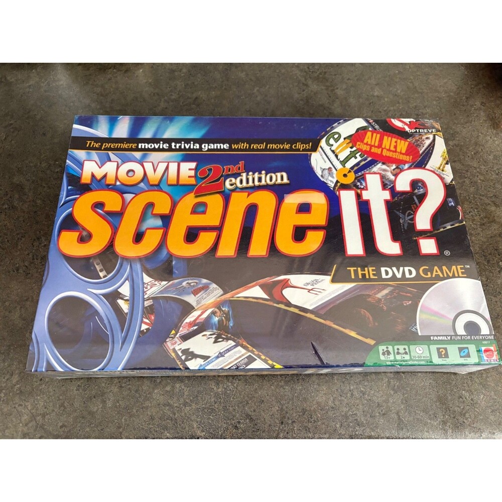 New: Scene it?  Movie, 2nd Edition Board Game, The DVD Game, Mattel, 2007